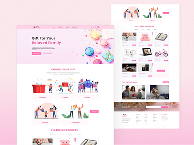 Ecommerce Gift Shop Landing Page 2022 trend 2022 trend design bootstrap 5 ecommerce eshoping figma gift gift shop gift web design landing page minimal landing page online shop onlineshopping pixency responsive design surprise gift ui web site design