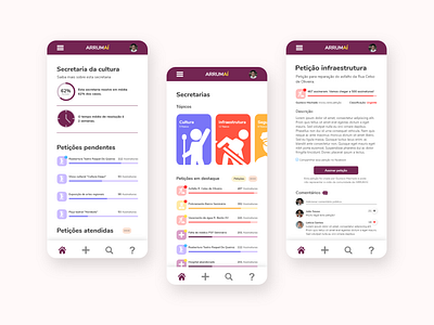 Arrumaí app design mobile app public administration ui ux