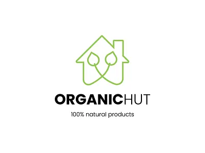 Organic-hut-logo-design,-eco-logo-design,green-house-logo-design brand logo branding eco house logo eco logo green logo house and tree logo logo designer near me logo maker logo near me minimal logo natural logo organic hut logo simple logo small business logo tree and house logo tree logo