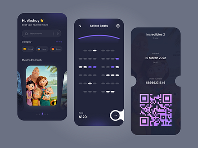 Movie Ticket Booking App UI Design 3d animation app design appui branding branding design design eventapp graphic design graphic designer ui designer logo motion graphics movie app ticket ticket booking app ui ui design uidesign uiux