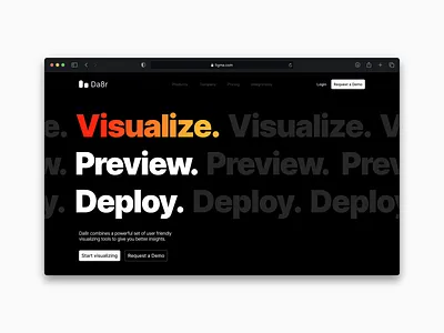 Data visualisation tool - Hero exploration data design hero section ui web