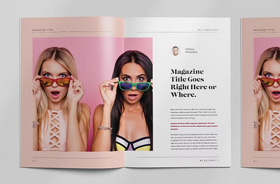 Free Magazine Layout branding business clean corporate design graphic graphic design indesign instagam layout magazine marketing media photography print promotion social template templates wedding