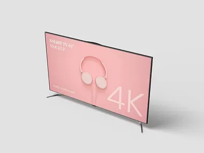 Free Smart TV Mockup abstract clean design device devices display laptop mockup monitor presentation realistic theme tv tv design tv mockup ui ux web webpage website