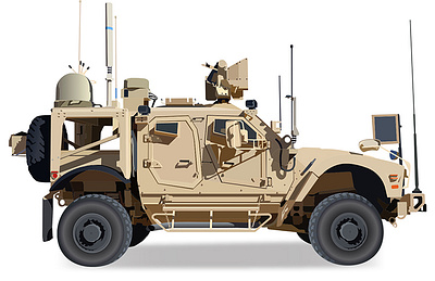 Vector MRAP Illustration drawing illustration military vector