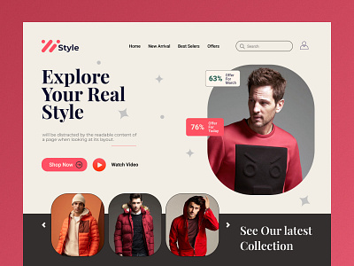 Fashion Landing Page (Header) branding fashion design fashion page fashion website graphic design ui ui design ux website