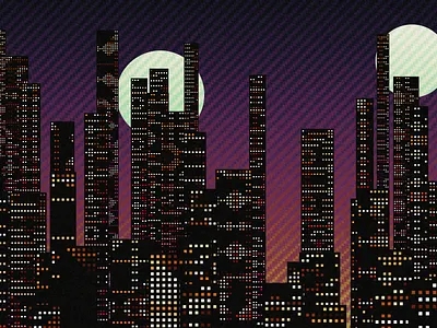 Byte City Nights - A Bitwise Cityscape abstract bitwise generative javascript tinycode