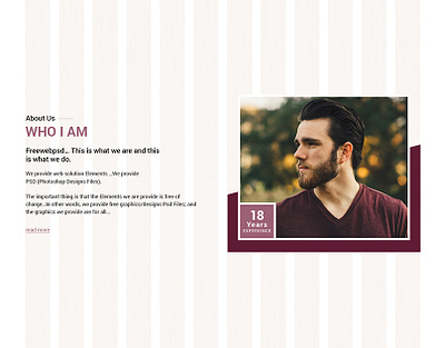 about us design idea for who i am about us page about us page examples about us section design creative design free download psd graphic design ui ui design