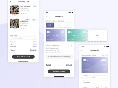 Checkout Flow checkout checkoutflow dailyui design designer productdesign ui uiux ux