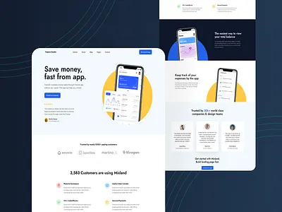 PapersPay | Fintech Landing Page agency landing page creative agency digital agency fintech homepage illustration landing page design landingpage minimal mobile app design typography ui ux visual design web webdesign