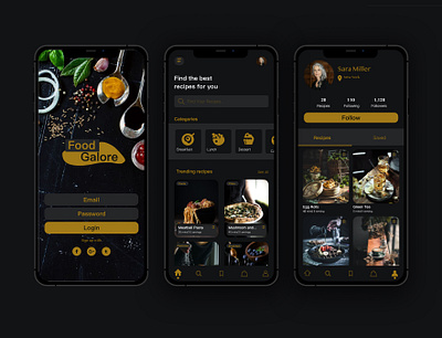 Recipe App design designer illustration ui ux
