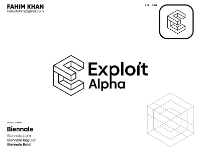 Exploit Alpha final logo 3d e logo 3d letter logo 3d typography logo brand brand identity branding creative logo geometric logo icon identity letter e a logo logo logo design logo mark logodesign logotype minimalist logo modern logo typography vector