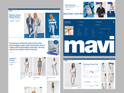 Mavi Jeans | Page Concepts clean website concepts e commerce homepage jeans jeans website shopify ui ux web design website website design