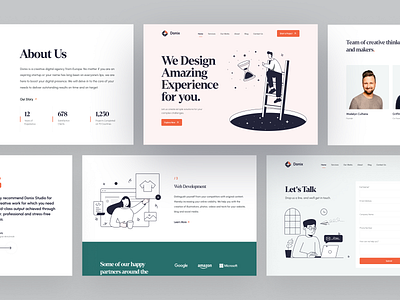 Donix (Digital Agency) agency branding clean creative design digital agency graphic design illustration landing page logo minimal portfolio studio ui ux vector web app web design web page website