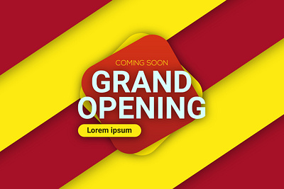 Grand opening soon promo background background banner business concept design element event grand illustration marketing open poster promo promotion retail shop special store template vector