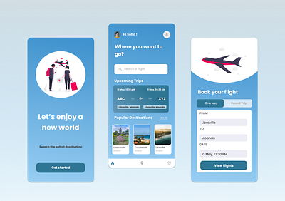 Travel App design travel app ui ux