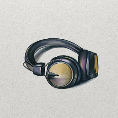 Marker study #3 adobephotoshop copic digitalartist digitalmarkers digitalpainting headphones illustration illustration art markerart markers