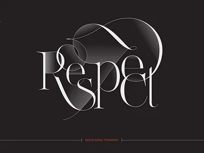 Respect. Customized type by Moshik Nadav Fashion Typography design fashion fashion magazine fonts fashion typography lingerie xo logo logotype moshik nadav respect sexy fonts sexy logo sexy logos sexy typeface sexy typography typeface typography vogue fonts