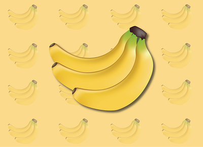 Banana adobe illustrator art banana digital illustration digitalart fruit illustration vector art yellow