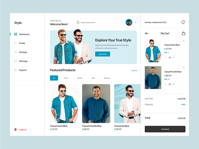 Apparel Ecommerce - Dashboard apparel clothing dashboard design eccomerce online shop online store ui uidesign user experience user interface ux webdesign website