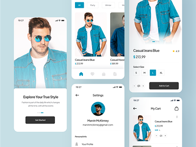 Apparel Ecommerce - Mobile App apparel application clothing design ecommerce mobile app online shop online store ui uidesign user experience user interface ux