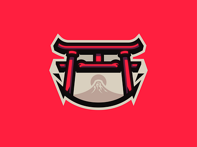 Japanese Gate Torii Mascot Logo branding flat illustration illustrator logo mascot mascot logo minimal torii vector