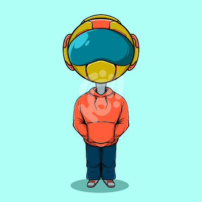 COOL ASTRONAUT WITH URBAN STREET STYLE ILLUSTRATION art astronaut character design doodle graffiti graphic design illustration vector