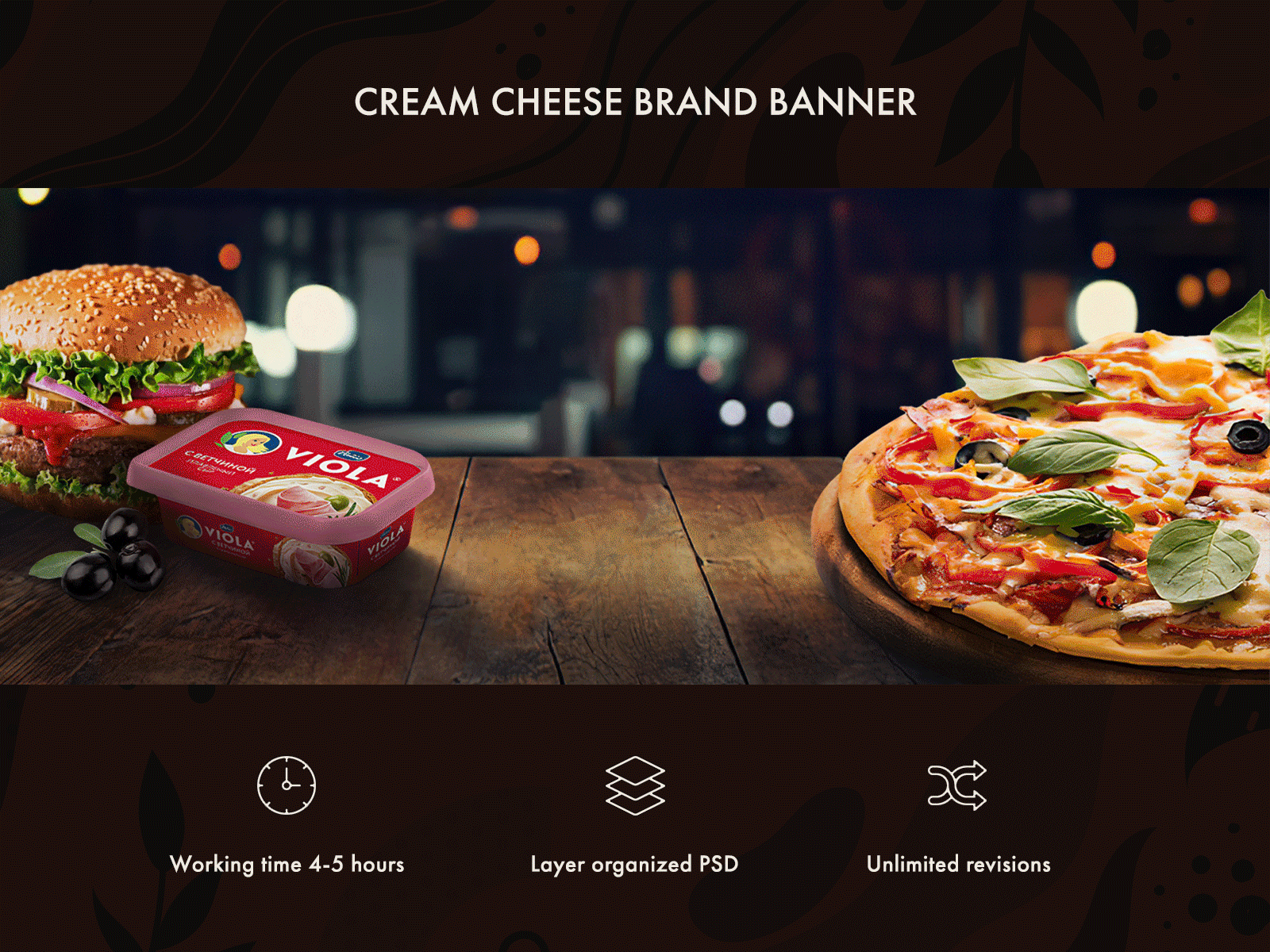 Cream cheese brand banner banner cream cheese graphic design