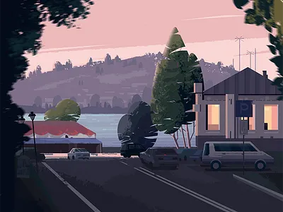 Illustration 13 art color design flatillustration gradient color homepage illustration landscape sketch ui vector