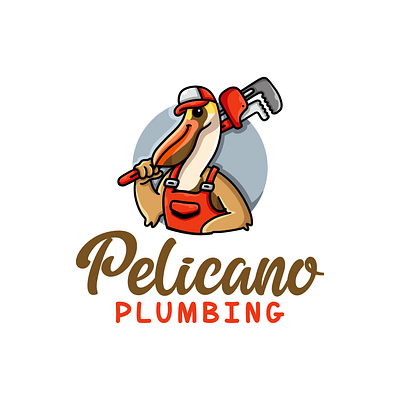 Pelicano Plumbing bird bird design bird logo branding character design design graphic design illustration logo logo design pelican pelican design pelican logo plumbing plumbing design plumbing logo ui ux vector