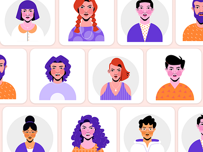 Avatars illustration avatars character design concept digital arts flat vector illustration vector