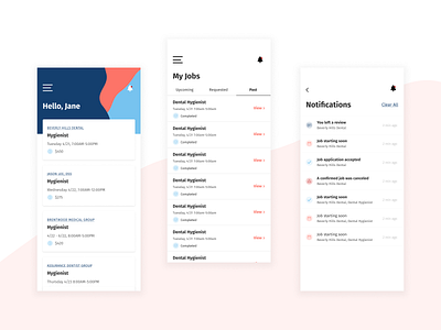 Medtech - Job Board app design illustration navigation product product design uidesign user experience uxui