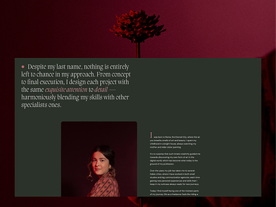 Portfolio 2022 aesthetics design flower portoflio typography web design