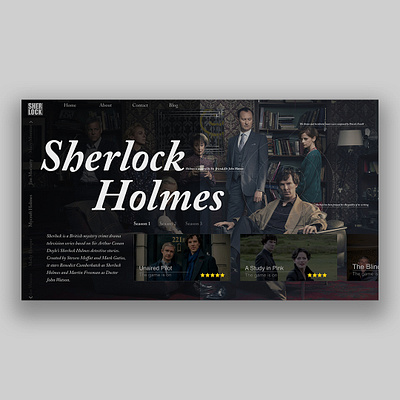 Sherlock Movie Landing Page Design landing landing page sherlock sherlock holmes ui ux web