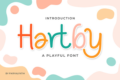 Hartby - Playful Font branding cute display font fun handwritten kids logo playful typeface