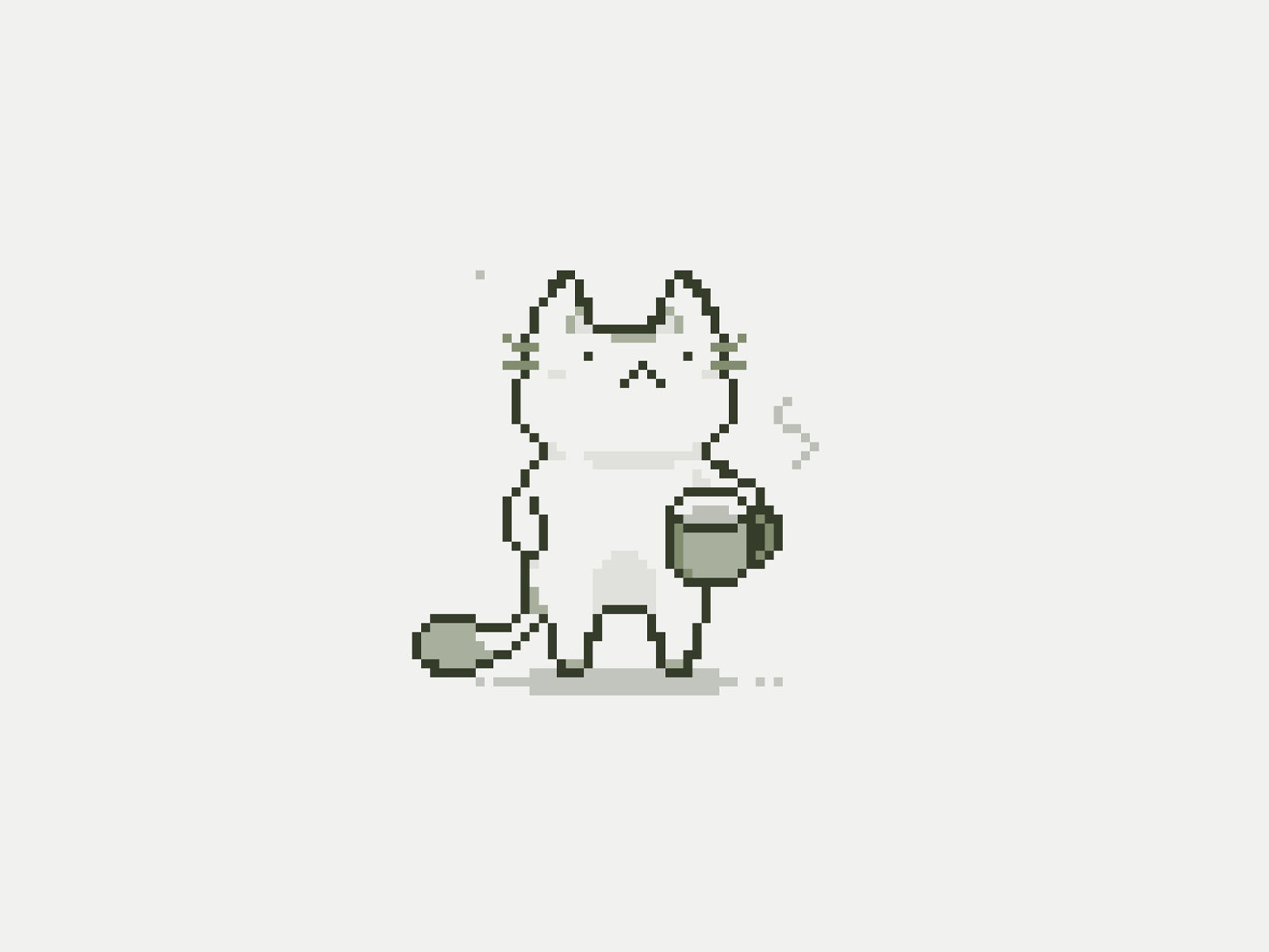 Coffee Cat animal caffeine cat coffee gif illustration pixel pixelart retro