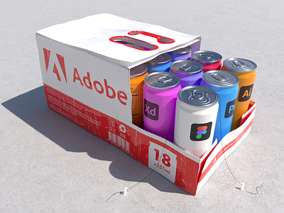 New kid on the block 3d abstract adobe adobe xd box branding c4d cinema 4d concept design figma icon illustration interface logo render software ui