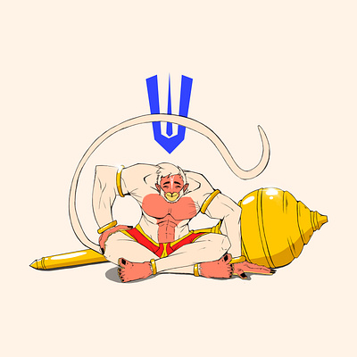 Hanuman Ji (Character Design) 2d animation art artist artwork character characterdesign color colors design hanuman illustration illustrator india indian