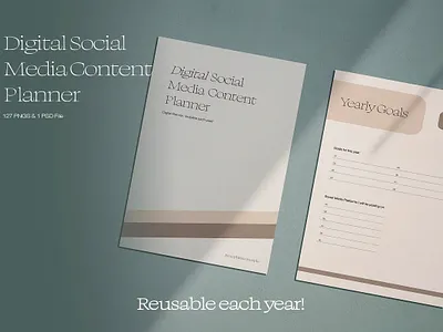 Digital Social Media Content Planner digital planner digital product social media planner