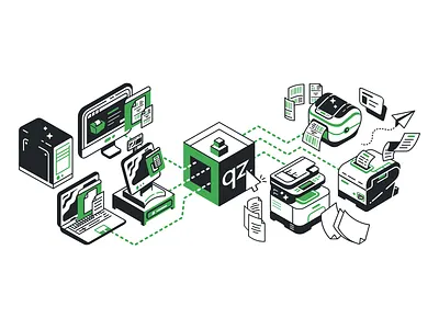 QZ - Bridge The Gap - Print From Web branding character design design flat design icon illustration inkscape ui vector