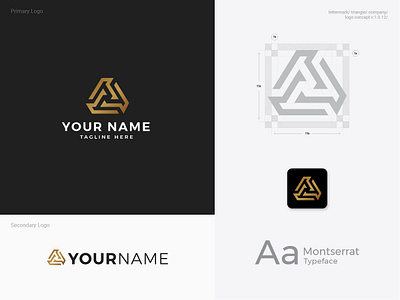 Elegan & Luxury Triangle Logo Company Template. Editable!