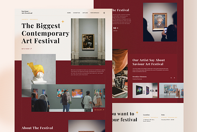 Saviour Art Festival - Landing Page Exploration art art festival artist clean design festival landing page nft ui ui design user interface ux web design website