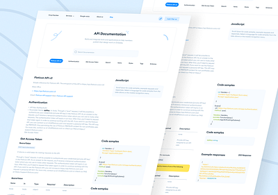 API Documentation📃 api clean code coding data database product design doc document dual mode landing page light modern no code programing saas sql ui uiux ux webflow