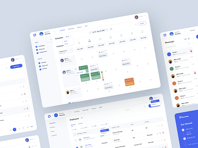 Remodzy Employees Service calendar chat clean company dashboard employee identity logo minimal product design service teamwork