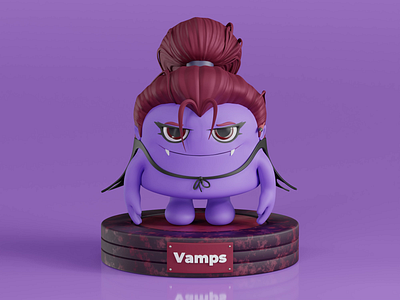 Vamps™ - Action Figure 3d 3d model action figure character design illustration material texture