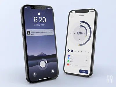Smart Alarm Clock App 🌑- UI/UX Mobile Design alarm app clock design figma inspiration ios iphone lockscreen managetime mobile mobileappdesign moon smartalarm smartalarmclockapp sun time uiux wake up website