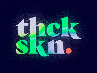 thckskn logo & branding identity abstract adobe photoshop art art direction artwork brand brand design brand identity branding color colorful dark design gradient logo skin social media thckskn thick typography