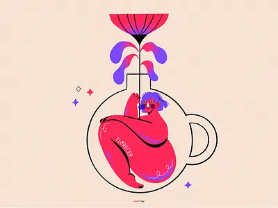 Blossom design diseño flower graphic design illustration ilustracion procreate self love