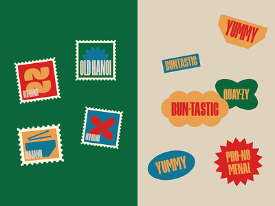 🍲 Visual Identity for a Vietnamese restaurant brand brand identity branding exploration food post stamp restaurant stamp stickers typography vietnam vietnamese food visual identity