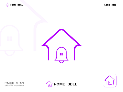 Home Bell / Simple Logo Design bell logo brand identity branding creative logo design dribble flat graphic design grkhan0905 home home bell house logo logo logo design portfolio roof service simple smart window