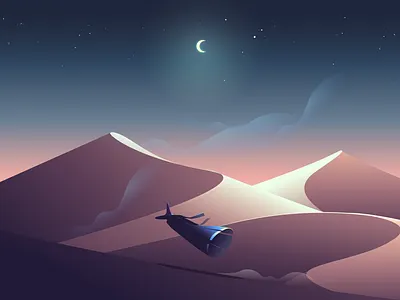 Magia desert dune game illustration landscape magic scenery vector